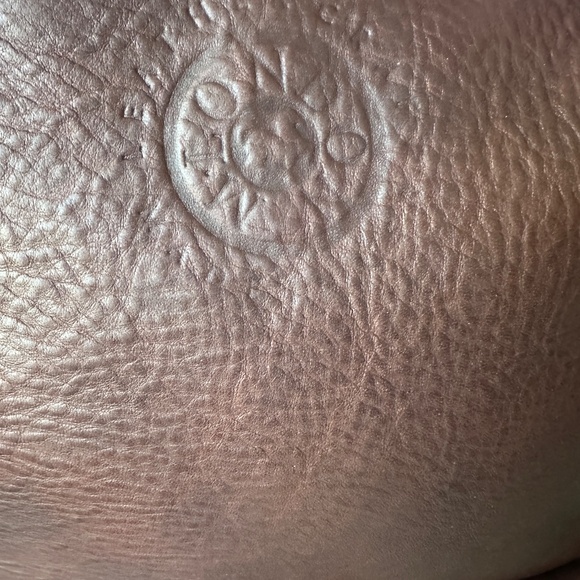 100% Leather Large M LONDON Vintage Backpack Maroon/Brown, Suede Interior Bag - Picture 12 of 13